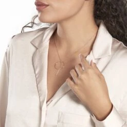 Collier Argent Rose Enissa 8 Collier Argent Rose Enissa -Fanny Boutique FACFRW0103 model0
