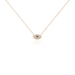 Collier Eldia Argent Rose Oxyde De Zirconium Diamant