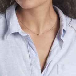 Collier Pavel Argent Rose Oxyde De Zirconium -Fanny Boutique FACFRZS012 model1