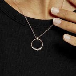 Collier Celene Argent Rose Oxyde De Zirconium -Fanny Boutique FACFRZW743 model1