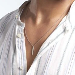 Collier Argent Blanc Fedor -Fanny Boutique FACHBW0381 model1