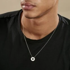 Collier Argent Blanc Isandro -Fanny Boutique FACHBW0429 model0