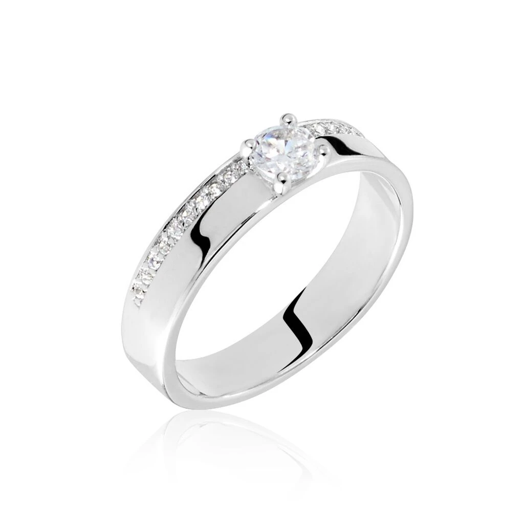 Bague Solitaire Maena Argent Oxyde De Zirconium 3 Bague Solitaire Maena Argent Oxyde De Zirconium
