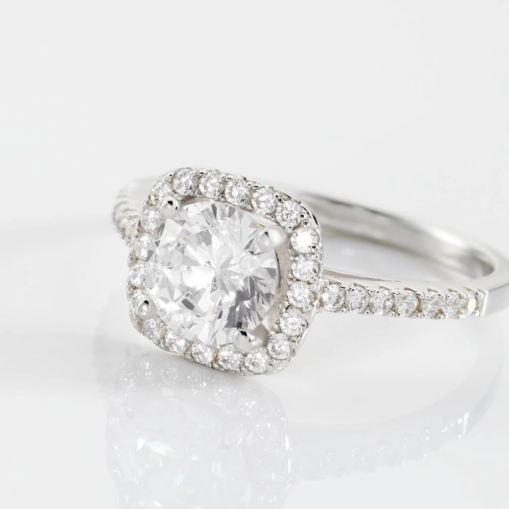 Bague Solitaire Soa Argent Blanc Oxyde De Zirconium 6 Bague Solitaire Soa Argent Blanc Oxyde De Zirconium – Image 4