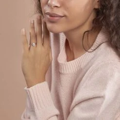 Bague Solitaire Shandrany Argent Blanc Oxyde De Zirconium -Fanny Boutique FADFBZW1HU model0