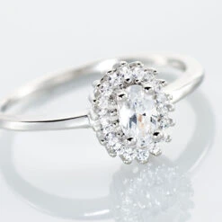 Bague Solitaire Shandrany Argent Blanc Oxyde De Zirconium -Fanny Boutique FADFBZW1HU view3