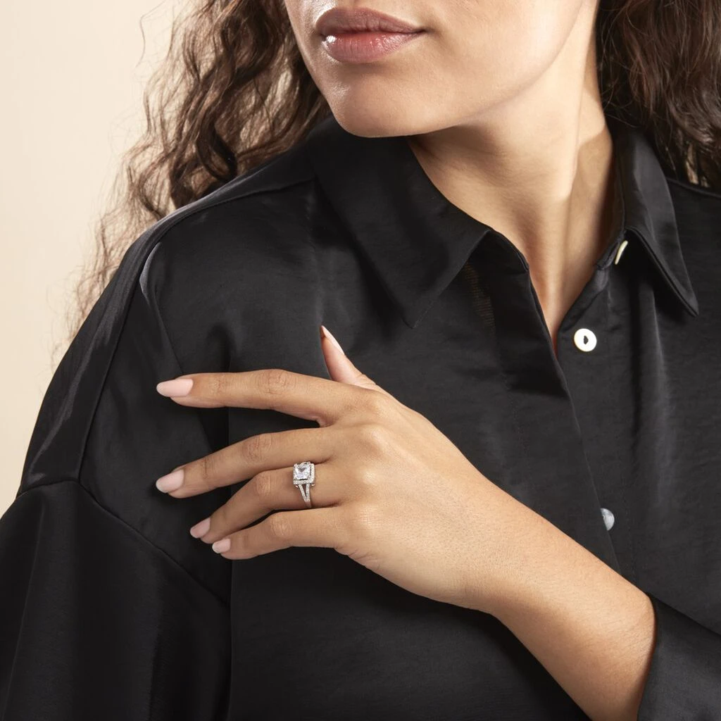 Bague Solitaire Wilona Argent Blanc Oxyde De Zirconium 8 Bague Solitaire Wilona Argent Blanc Oxyde De Zirconium – Image 6