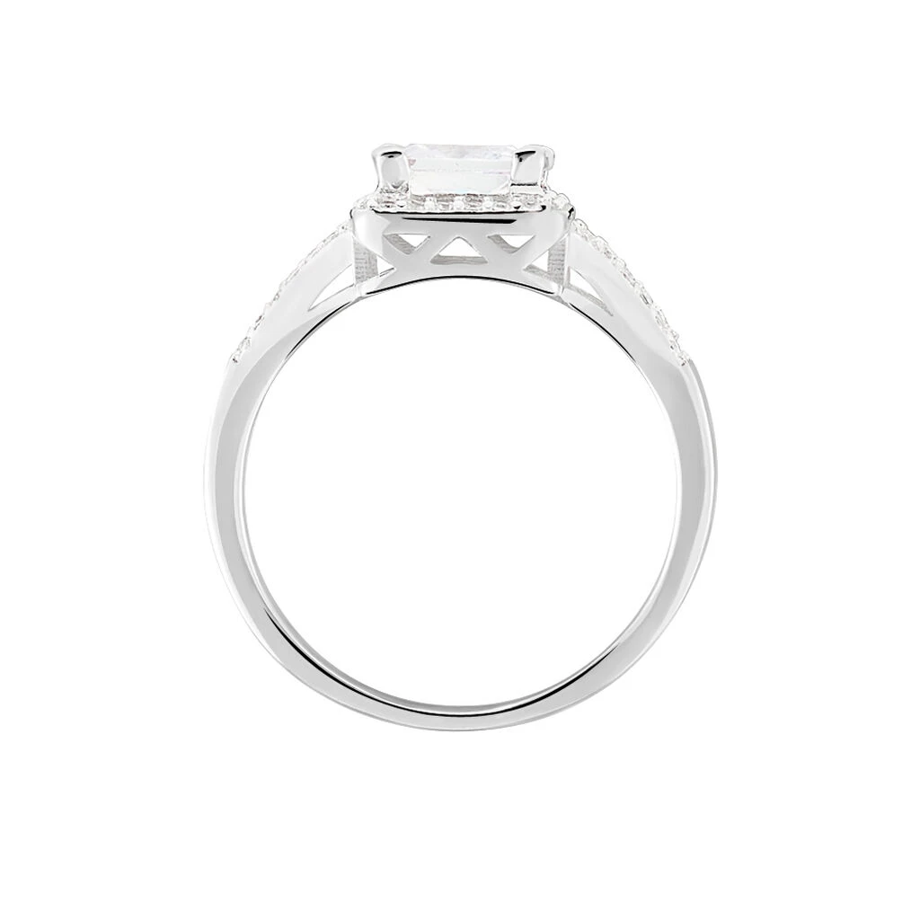 Bague Solitaire Wilona Argent Blanc Oxyde De Zirconium 5 Bague Solitaire Wilona Argent Blanc Oxyde De Zirconium – Image 3