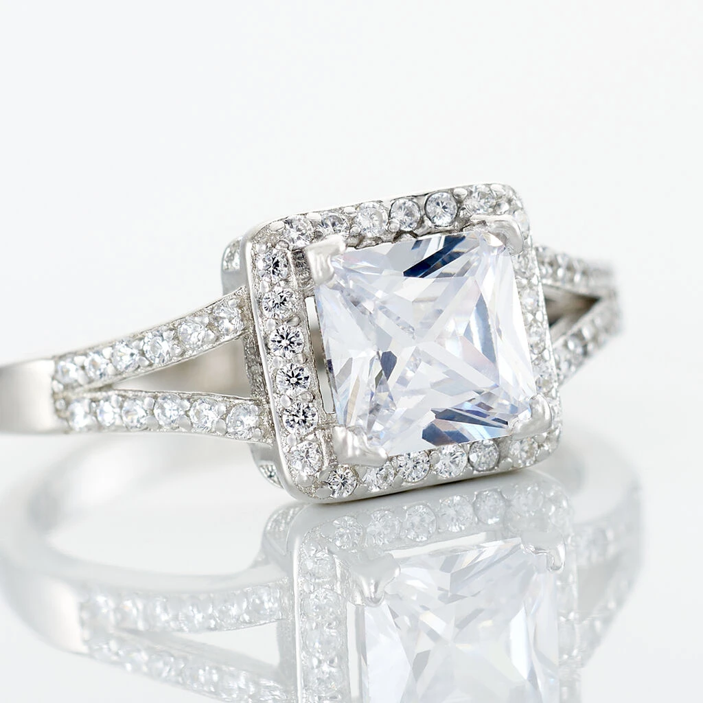 Bague Solitaire Wilona Argent Blanc Oxyde De Zirconium 6 Bague Solitaire Wilona Argent Blanc Oxyde De Zirconium – Image 4