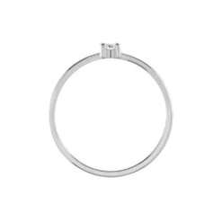 Bague Solitaire Etan Argent Blanc Oxyde De Zirconium -Fanny Boutique FADFBZW1TU view2