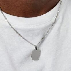 Pendentif Elisandre Argent Blanc -Fanny Boutique FAPHBW0287 model1