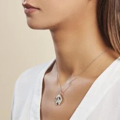 Pendentif Dua Argent Blanc -Fanny Boutique FAPMBW0140 model0