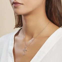 Pendentif Romayssa Argent Blanc -Fanny Boutique FAPMBW0179 model0