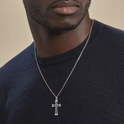 Pendentif Romayssa Argent Blanc -Fanny Boutique FAPMBW0179 model1