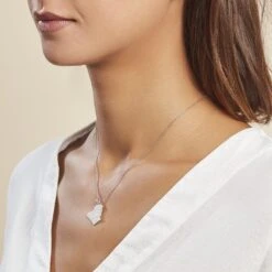 Pendentif Thea Argent Blanc 8 Pendentif Thea Argent Blanc -Fanny Boutique FAPMBW0438 model0