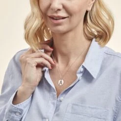 Pendentif Elio A Argent Blanc -Fanny Boutique FAPMBW0808 model0