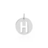 Pendentif Elio H Argent Blanc