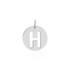 Pendentif Elio H Argent Blanc