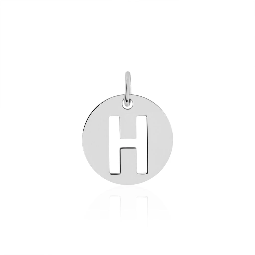 Pendentif Elio H Argent Blanc 3 Pendentif Elio H Argent Blanc