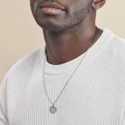 Pendentif Elio N Argent Blanc -Fanny Boutique FAPMBW0840 model2