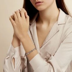 Bracelet Cadia Acier Blanc -Fanny Boutique FIBHBW008U model2