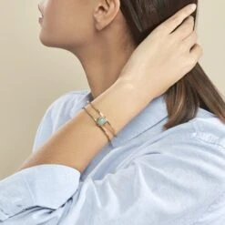 Bracelet Jonc Veina Plaqué Or Jaune Aventurine -Fanny Boutique FQBFJAV002 model0