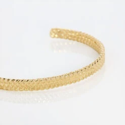 Bracelet Jonc Lilya Plaqué Or Jaune -Fanny Boutique FQBFJW0603 view2