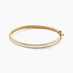 Bracelet Jonc Frieda Plaqué Or Jaune Oxyde De Zirconium