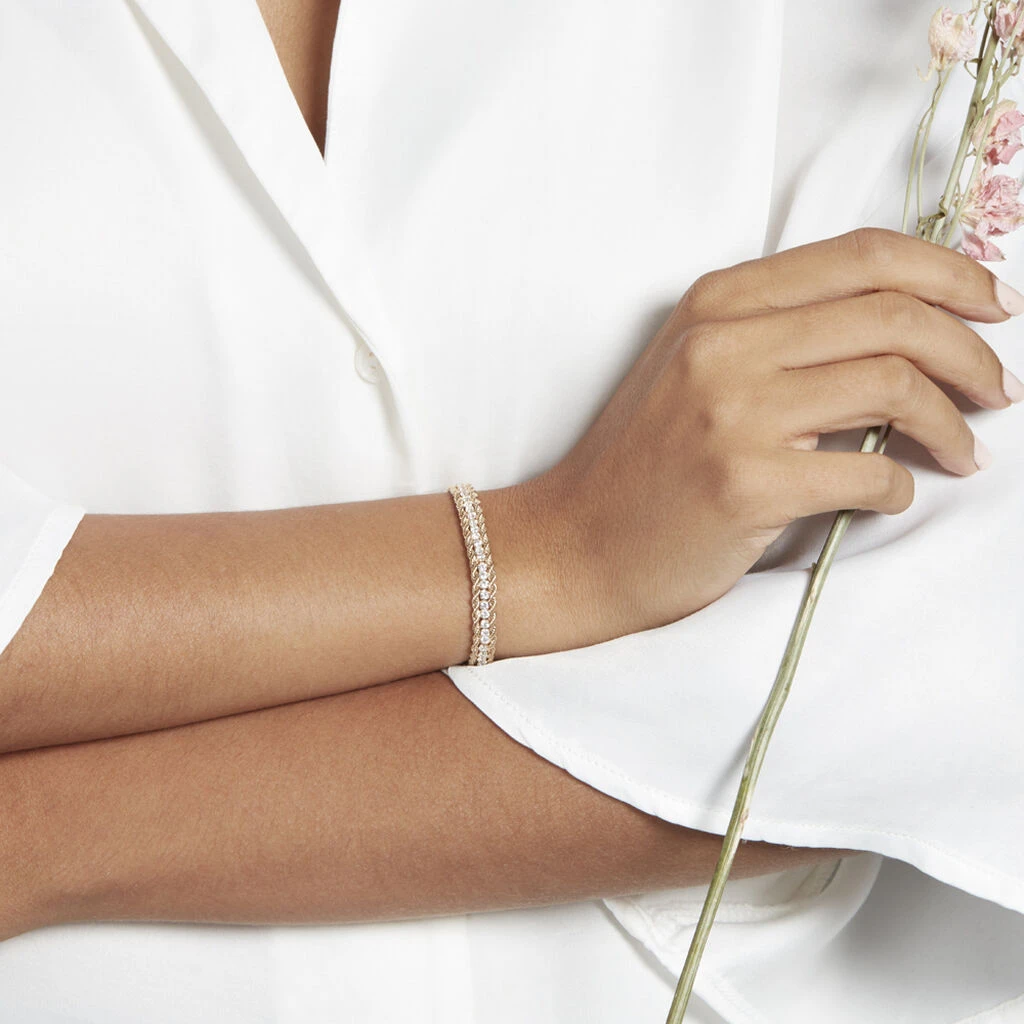 Bracelet Laur Plaqué Oxyde De Zirconium 5 Bracelet Laur Plaqué Oxyde De Zirconium – Image 3