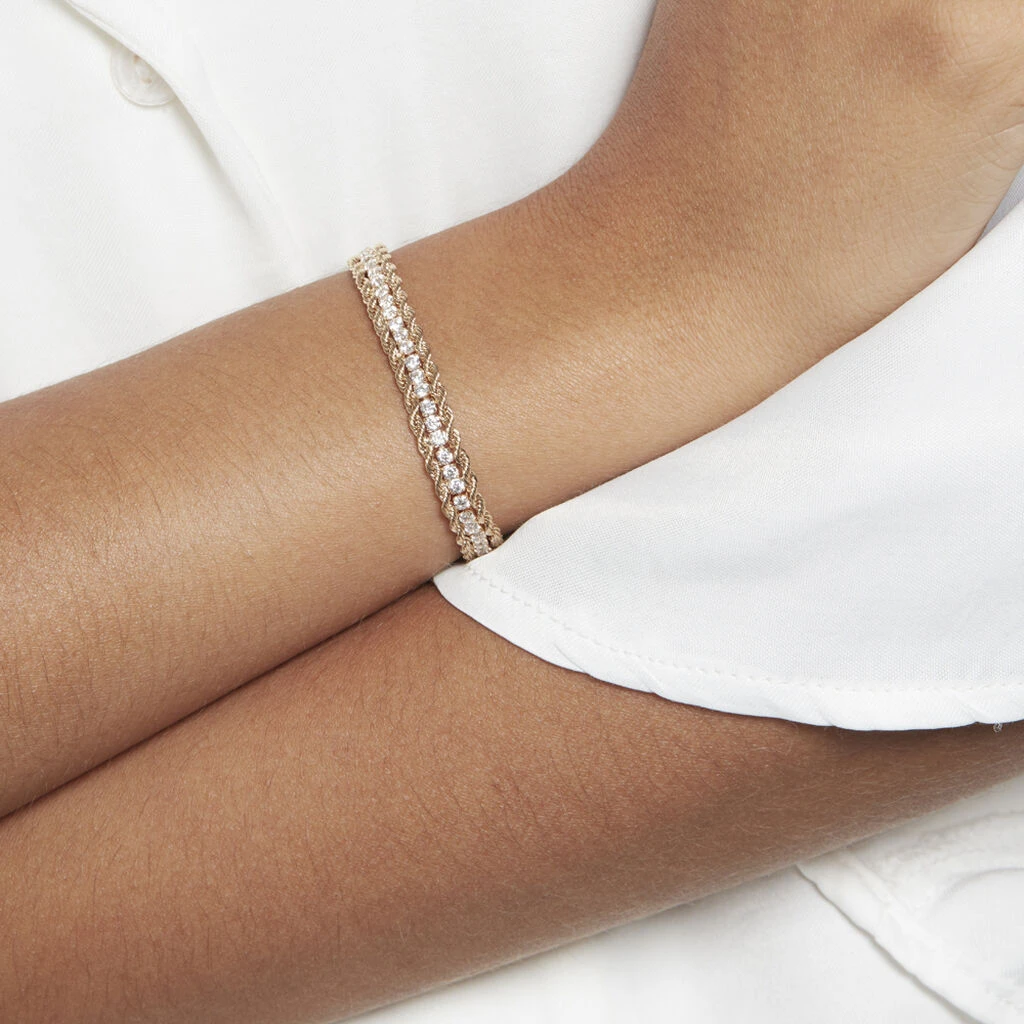 Bracelet Laur Plaqué Oxyde De Zirconium 6 Bracelet Laur Plaqué Oxyde De Zirconium – Image 4