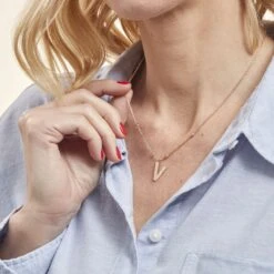 Collier Plaqué Or Jaune Lettra -Fanny Boutique FQCFJW0659 model0