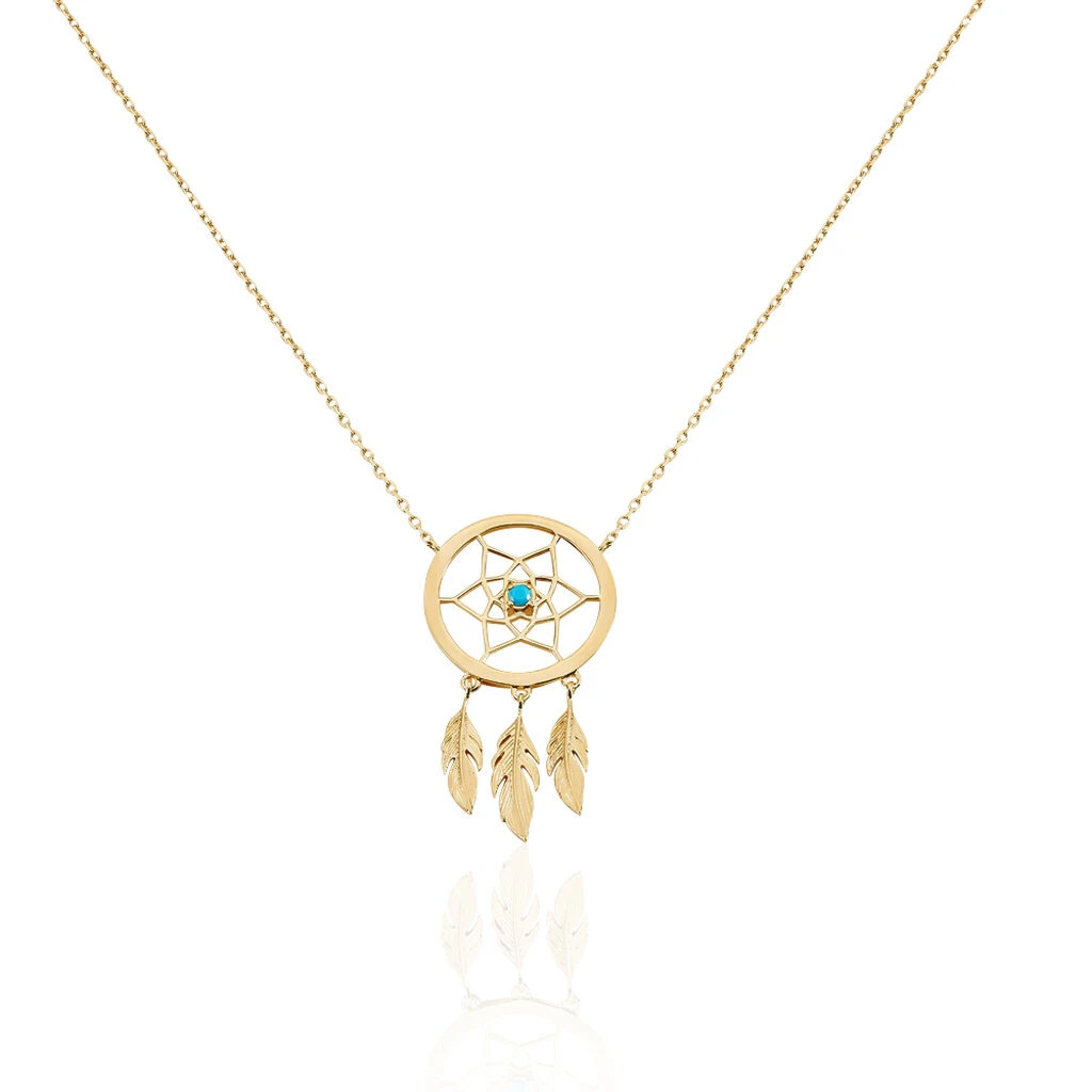 Collier Attrape Reves Plaque Or Jaune Pierre De Synthese 3 Collier Attrape Reves Plaque Or Jaune Pierre De Synthese