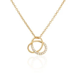 Collier Henia Plaque Or Jaune Oxyde De Zirconium