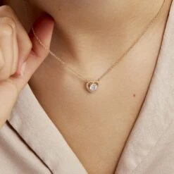 Collier Alais Plaqué Or Jaune Oxyde De Zirconium -Fanny Boutique FQCFJZW406 model1