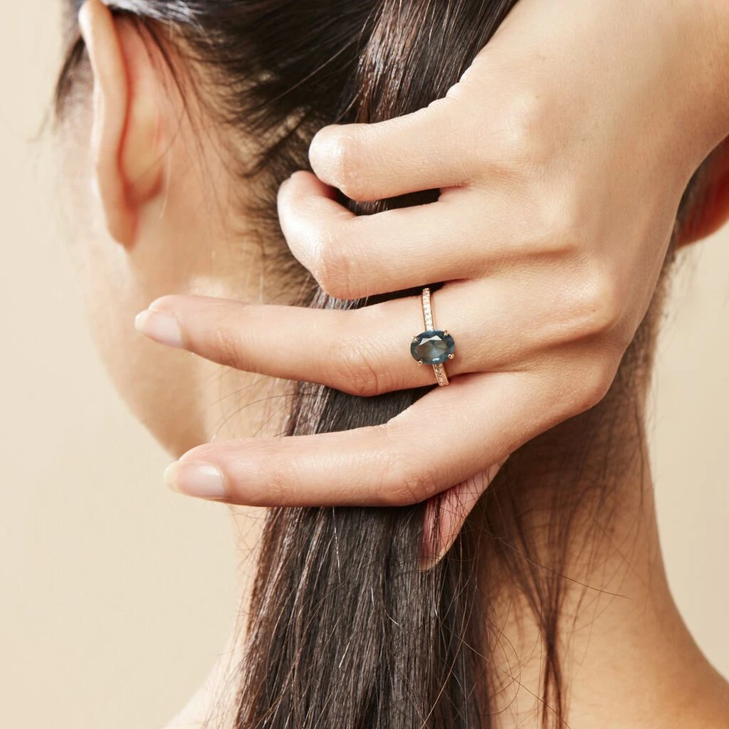 Bague Solitaire Nadau Plaqué Or Pierre Artificielle Oxyde 7 Bague Solitaire Nadau Plaqué Or Pierre Artificielle Oxyde – Image 5