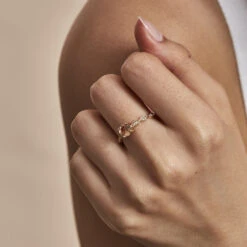 Bague Kurt Plaqué Or Jaune Oxyde De Zirconium -Fanny Boutique FQDFJZC002 model1