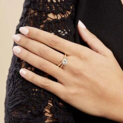 Bague Gen Plaqué Or Oxyde De Zirconium 13 Bague Gen Plaqué Or Oxyde De Zirconium -Fanny Boutique FQDFJZW558 model1
