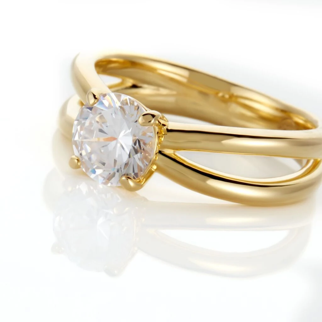 Bague Gen Plaqué Or Oxyde De Zirconium 6 Bague Gen Plaqué Or Oxyde De Zirconium – Image 4