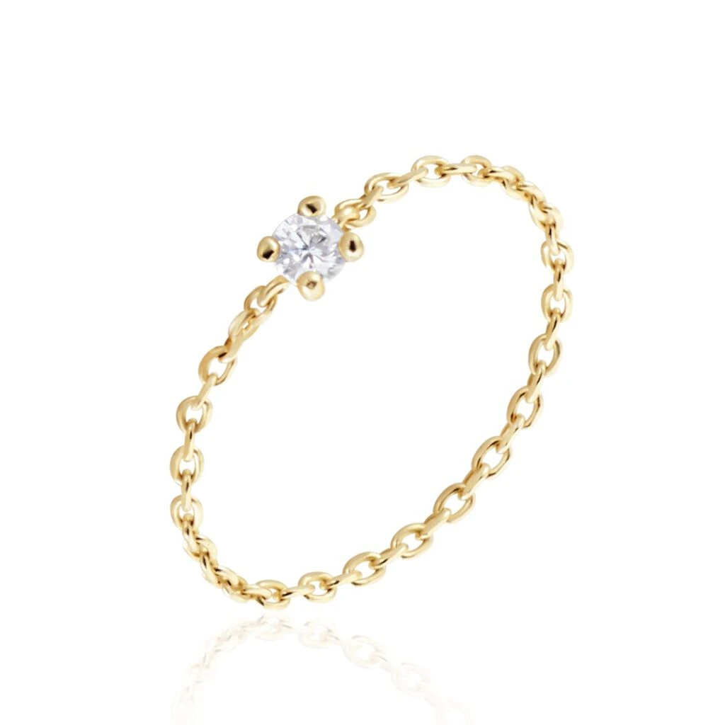 Bague Mahia Plaqué Or Jaune Oxyde De Zirconium 3 Bague Mahia Plaqué Or Jaune Oxyde De Zirconium