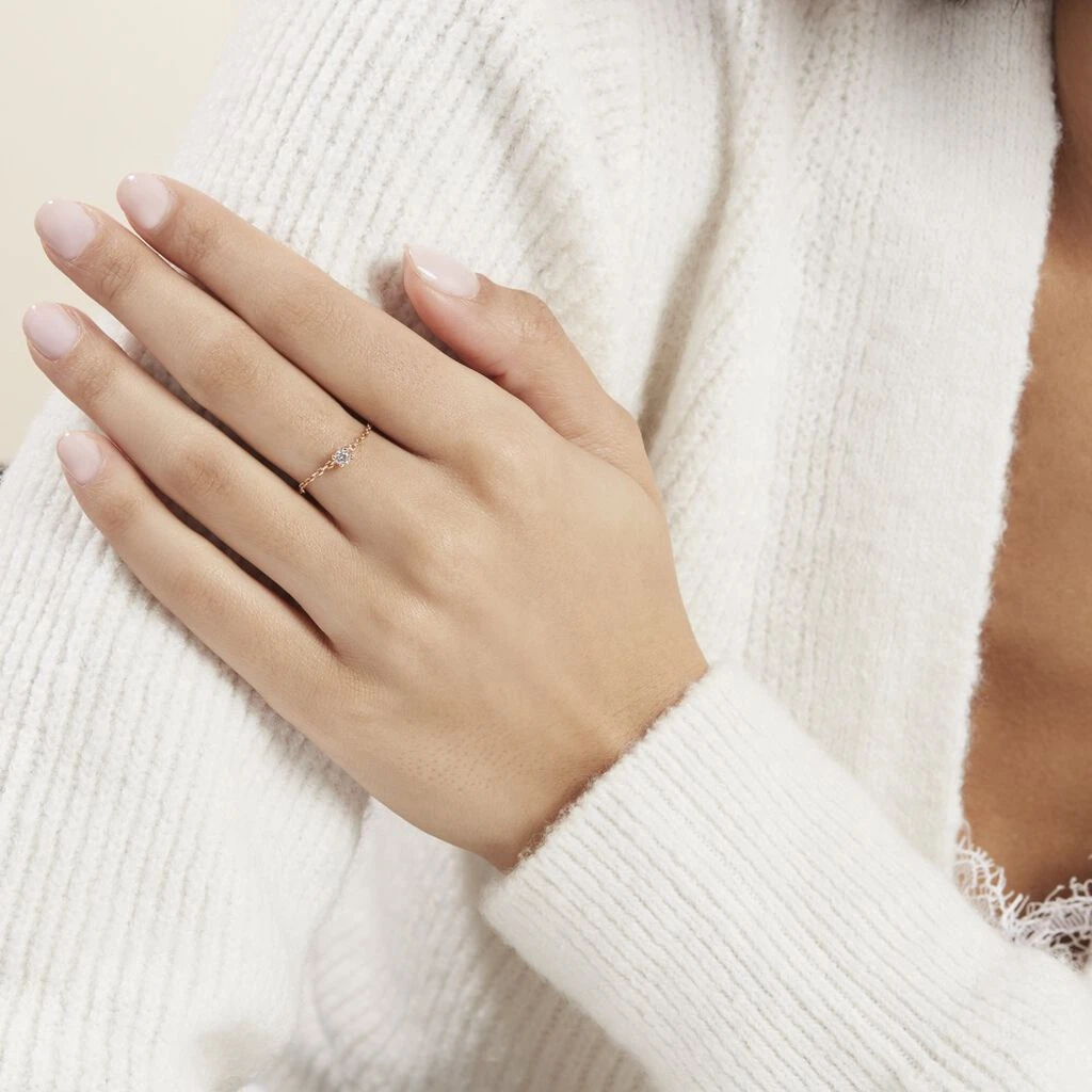 Bague Mahia Plaqué Or Jaune Oxyde De Zirconium 6 Bague Mahia Plaqué Or Jaune Oxyde De Zirconium – Image 4