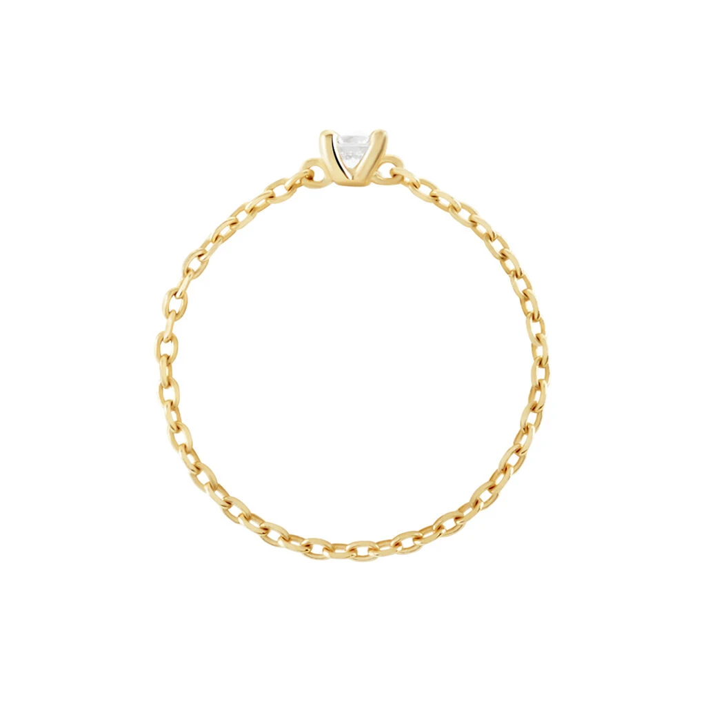 Bague Mahia Plaqué Or Jaune Oxyde De Zirconium 5 Bague Mahia Plaqué Or Jaune Oxyde De Zirconium – Image 3