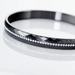 Bracelet Jonc Lola Cera Ceramique Noir Strass Et Céramique 8 Bracelet Jonc Lola Cera Ceramique Noir Strass Et Céramique -Fanny Boutique MRBFNXN001 view2