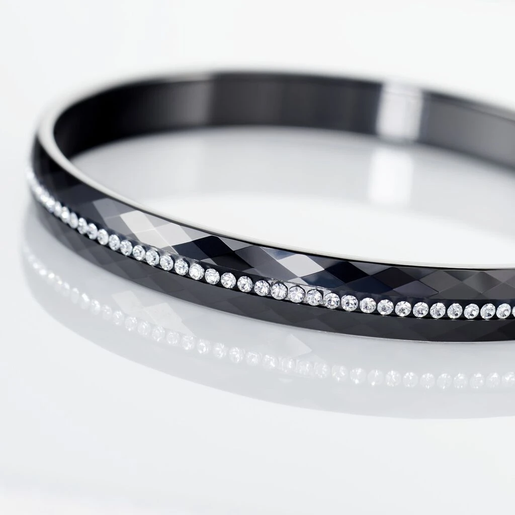 Bracelet Jonc Lola Cera Ceramique Noir Strass Et Céramique 5 Bracelet Jonc Lola Cera Ceramique Noir Strass Et Céramique – Image 3